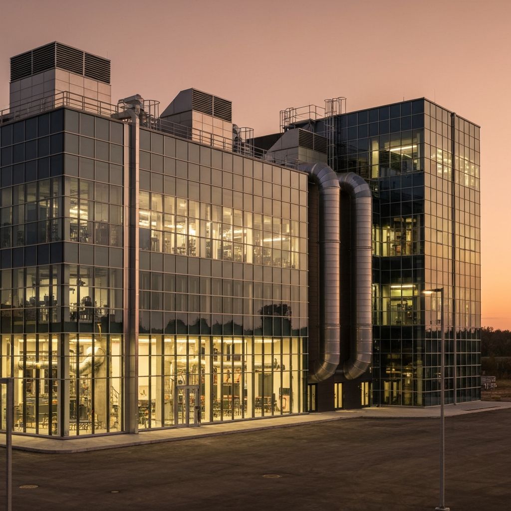 Aerial view of energy infrastructure at GigawattRanch